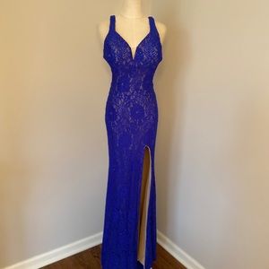 La Femme Royal Blue Dress